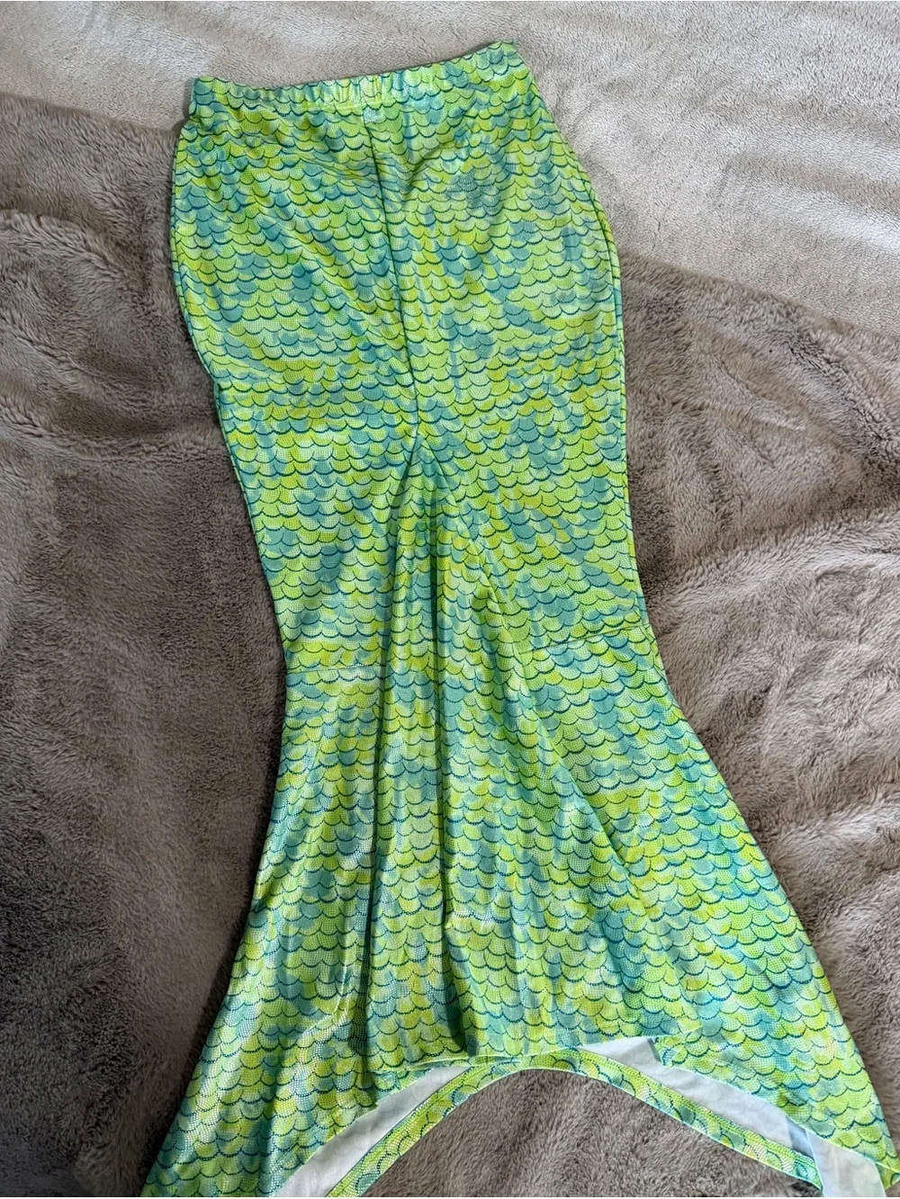 Justice Blue Teal Mermaid-Scale Swim Skirt